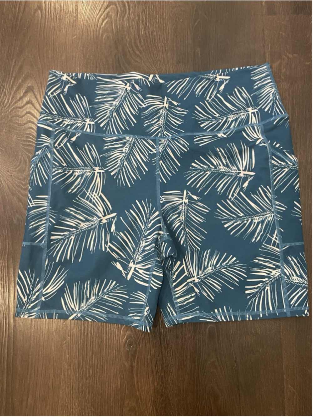 Woman's Brisas Athletic Bicycle Shorts Palm Print Size XL